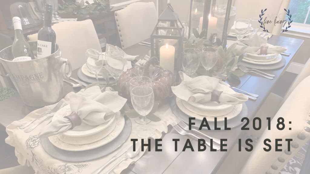 Title card for post that reads, "Fall 2018: The Table is Set."