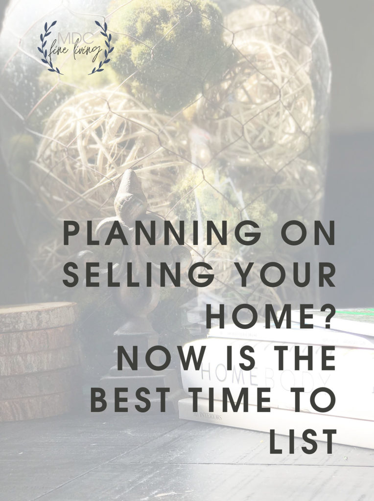 Title card for blog post that says, "Planning on Selling Your Home? Now is the Best Time to List."