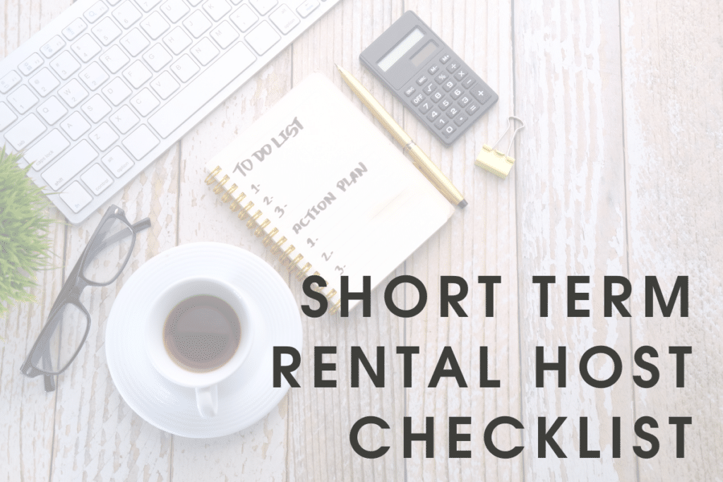 Title card for the short term rental host checklist