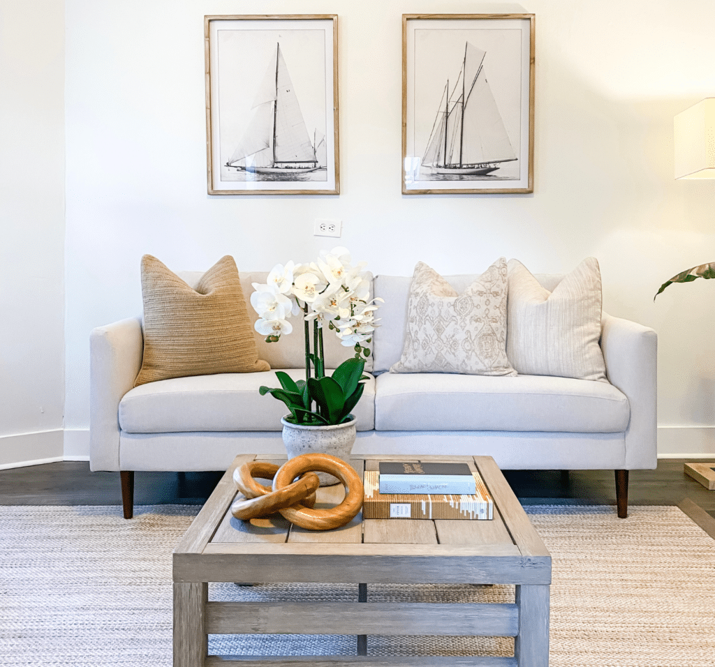 Neutral Living Room Staging